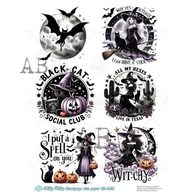 A4 Witch Whimsy Rice Paper AB Studios Milky 816