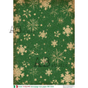 A4 Carte Italiano 1028 Vintage Evergreen Snowflakes