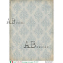 A4 Carte Italiano 1037 French Blue Damask