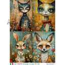 A4 Carte Italiano 1088 Curious Creatures Quad