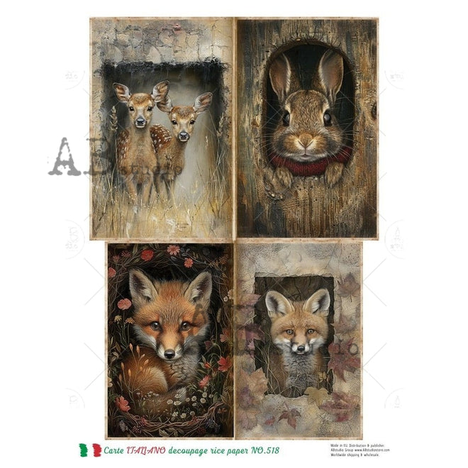 A4 Carte  518 Woodland Peekaboo  Carte Italiano