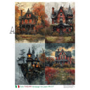 A4 Carte 677 Crimson Manor Series Rice Paper