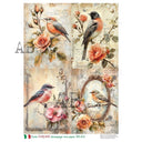 A4 Carte 853 Blush Songbird Collection Rice Paper