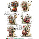 A4 Carte Italiano 989 Blooming Snail Parade