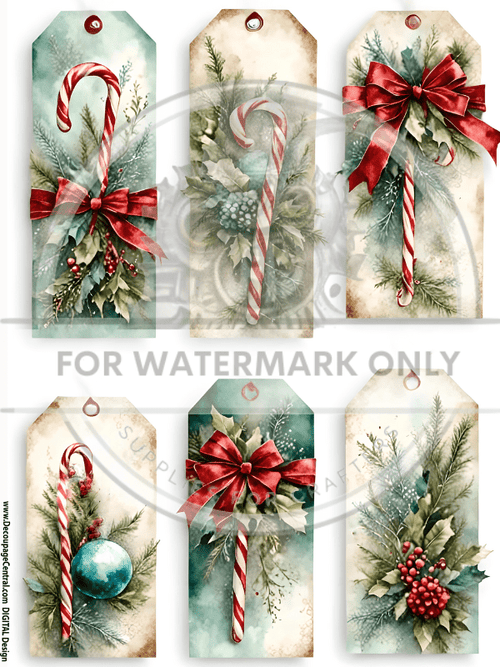 DIGITAL COLLECTION: The Christmas Tag Collection : 42 gift tags! Instant Download - Decoupage Central