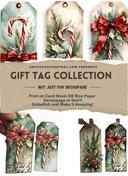 DIGITAL COLLECTION: The Christmas Tag Collection : 42 gift tags! Instant Download - Decoupage Central