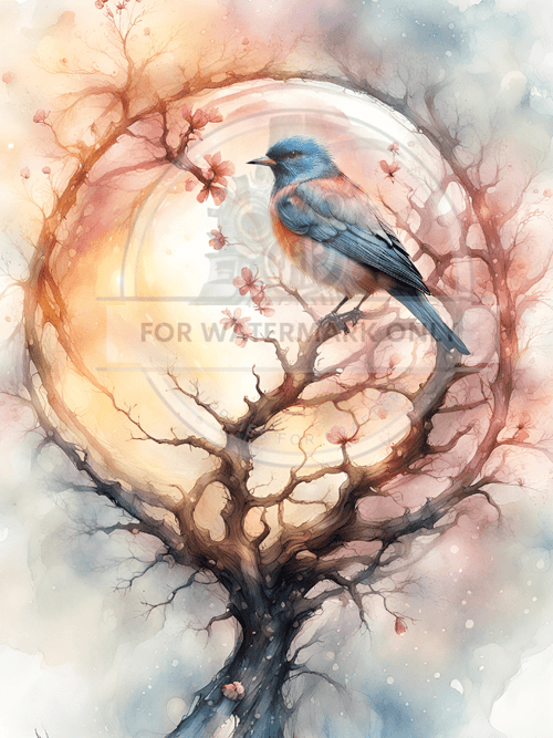 DIGITAL IMAGE: Bird in Sphere Instant Download - Decoupage Central