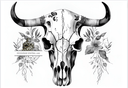 DIGITAL IMAGE: Black and White Skull Instant Download - Decoupage Central