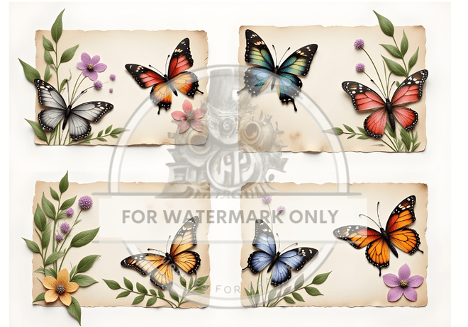DIGITAL IMAGE: Butterfly Notes - Decoupage Central
