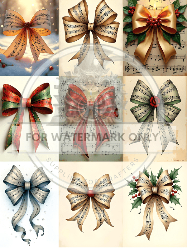 DIGITAL IMAGE: Christmas Bows - Decoupage Central