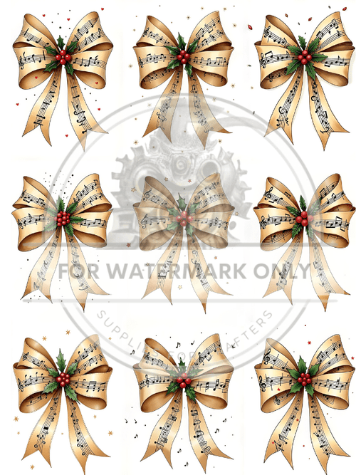 DIGITAL IMAGE: Christmas Paper Bows - Decoupage Central