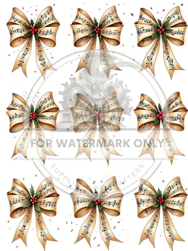 DIGITAL IMAGE: Christmas Paper Bows - Decoupage Central