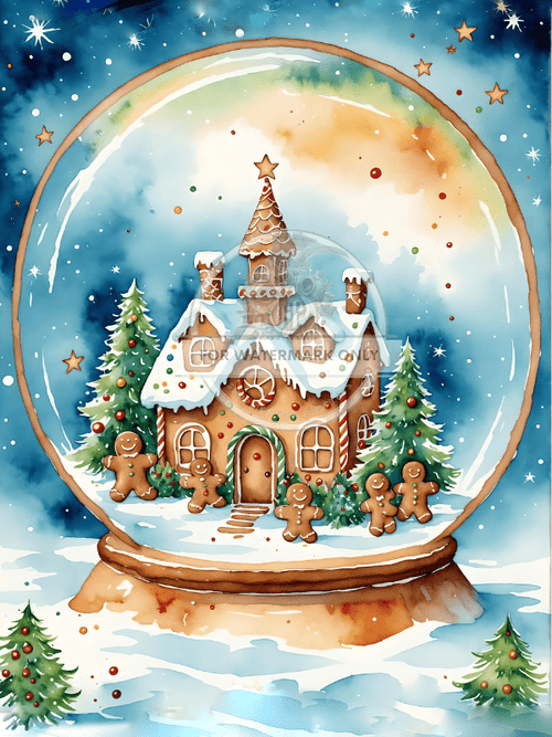 DIGITAL IMAGE: Christmas Snowglobe Instant Download - Decoupage Central