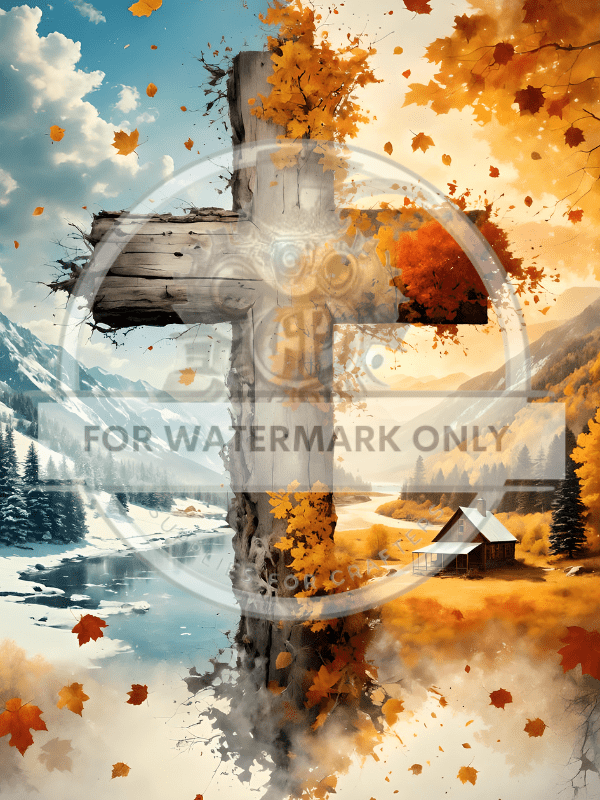 DIGITAL IMAGE: Cross - Decoupage Central