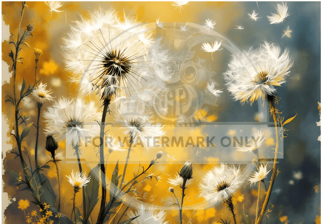 DIGITAL IMAGE: Dandelion - Decoupage Central