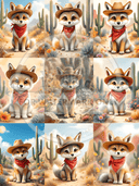 DIGITAL IMAGE: Desert Coyote Multi - Decoupage Central