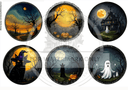 DIGITAL IMAGE: Digital Halloween Circles - Decoupage Central