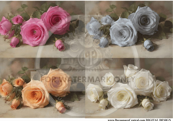 DIGITAL IMAGE: Digital Roses - Decoupage Central