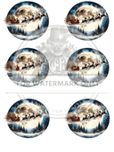 DIGITAL IMAGE: Digital SNOW GLOBE Santa: Designed to fit snowglobes or resize to suit your project! - Decoupage Central