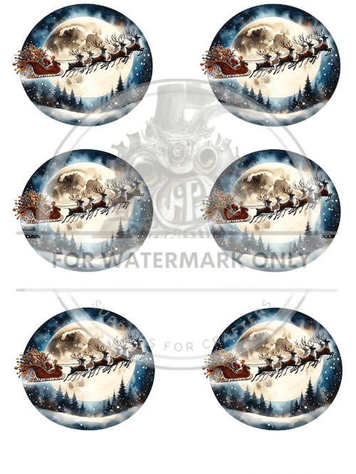 DIGITAL IMAGE: Digital SNOW GLOBE Santa: Designed to fit snowglobes or resize to suit your project! - Decoupage Central