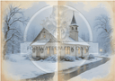 DIGITAL IMAGE: Digital Storybook The Christmas Church, Storybook Upcycle Collection - Decoupage Central