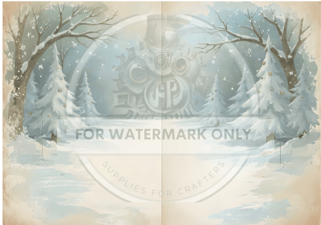 DIGITAL IMAGE: Digital Storybook White Christmas, Storybook Upcycle Collection - Decoupage Central