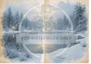 DIGITAL IMAGE: Digital Storybook Winter Lake, Storybook Upcycle Collection - Decoupage Central