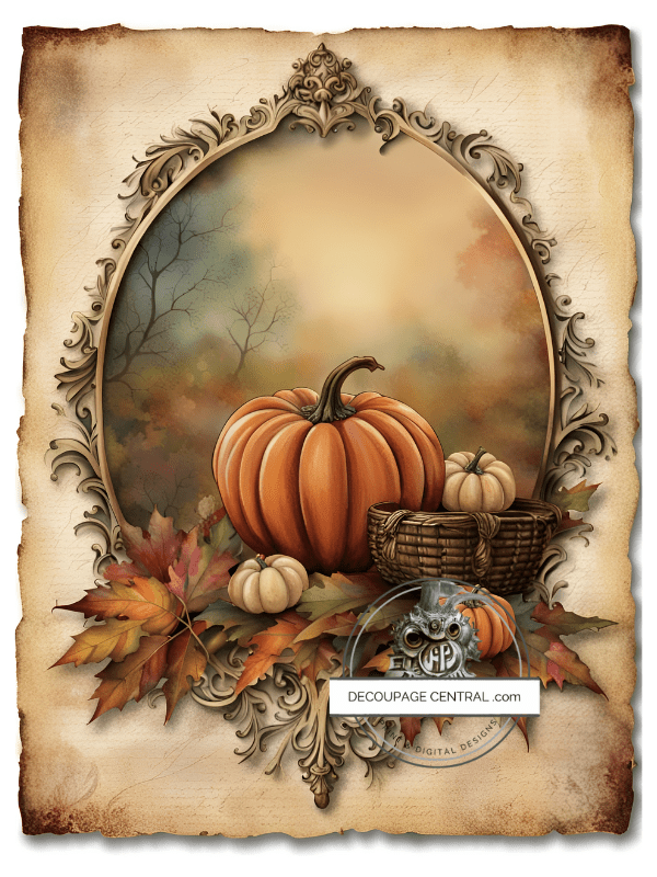 DIGITAL IMAGE: Fall Reflections . Instant Download - Decoupage Central