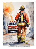 DIGITAL IMAGE: Firefighter Instant Download - Decoupage Central