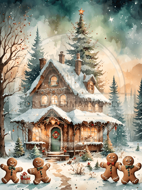 DIGITAL IMAGE: Gingerbread House Instant Download - Decoupage Central