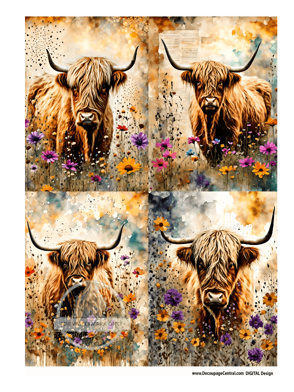 DIGITAL IMAGE: Golden Cow Instant Download - Decoupage Central