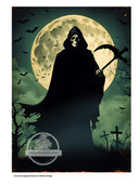 DIGITAL IMAGE: Grim Reaper Instant Download - Decoupage Central