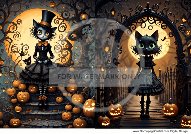 DIGITAL IMAGE: Halloween Is Almost Here! Instant Download - Decoupage Central