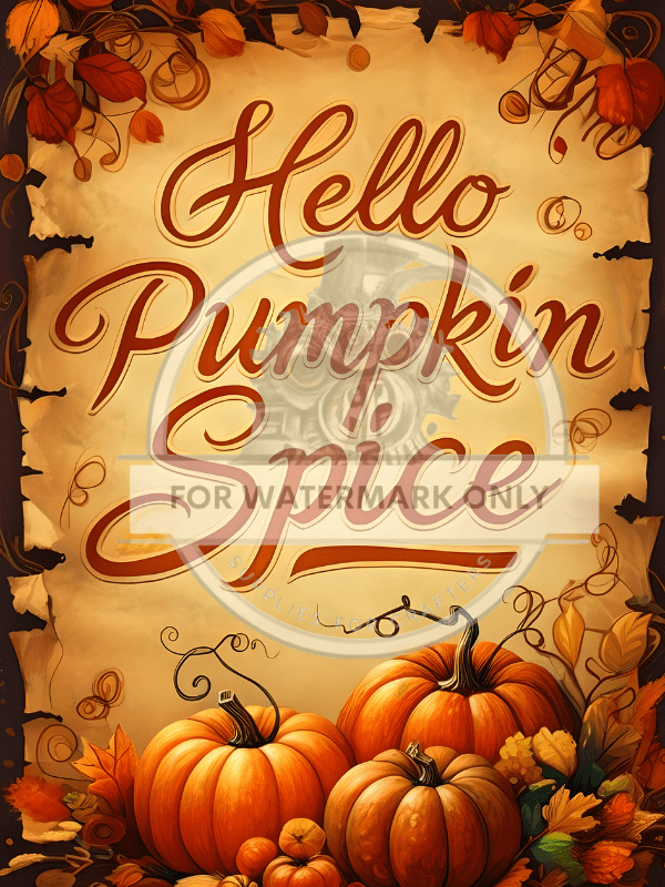 DIGITAL IMAGE: Hello Pumpkin Instant Download - Decoupage Central