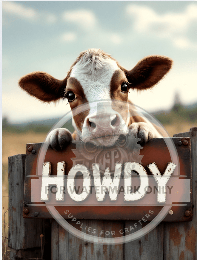 DIGITAL IMAGE: Howdy Cow 2 - Decoupage Central