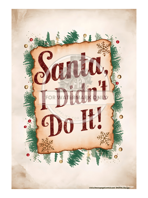DIGITAL IMAGE: I Didn't Do It Sign Instant Download - Decoupage Central