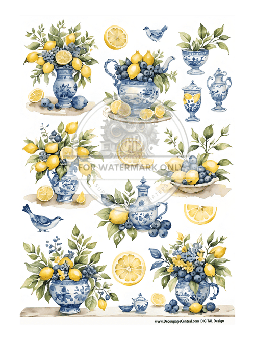 DIGITAL IMAGE: Italian Table Instant Download - Decoupage Central