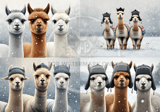 DIGITAL IMAGE: Llama Love - Decoupage Central