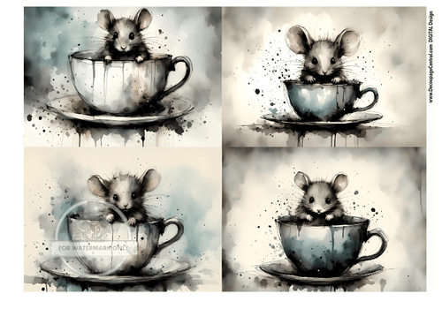 DIGITAL IMAGE: Mouse Instant Download - Decoupage Central