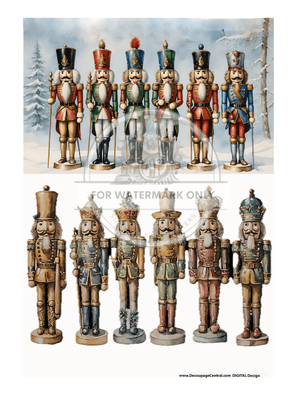 DIGITAL IMAGE: Nutcracker Instant Download - Decoupage Central