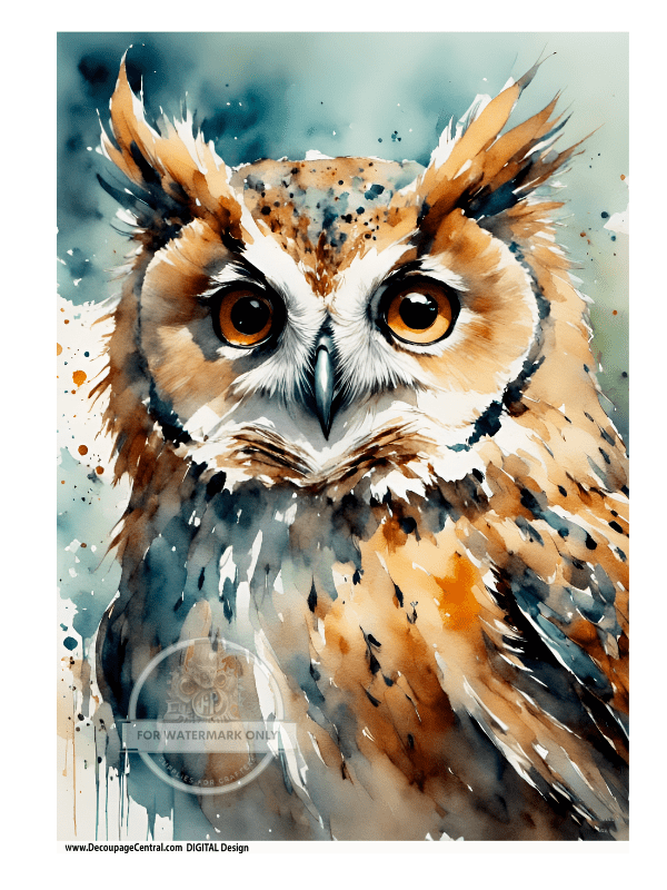 DIGITAL IMAGE: Owl Instant Download - Decoupage Central