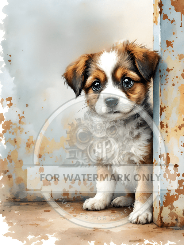 DIGITAL IMAGE: Puppy Love - Decoupage Central