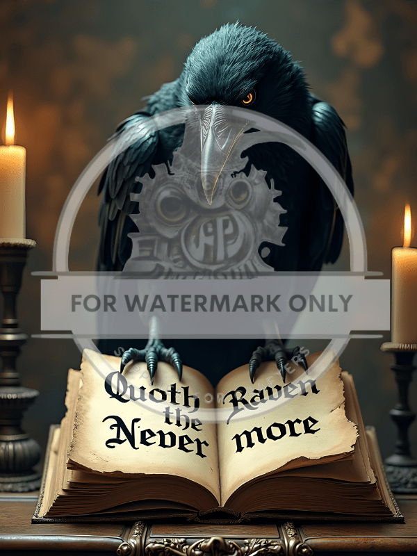 DIGITAL IMAGE: Quoth The Raven Instant Download - Decoupage Central