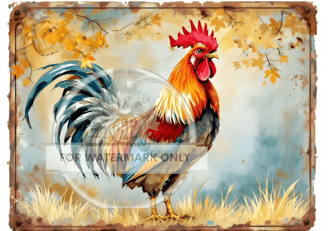DIGITAL IMAGE: Rusty Rooster - Decoupage Central
