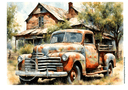 DIGITAL IMAGE: Rusty Truck Instant Download - Decoupage Central