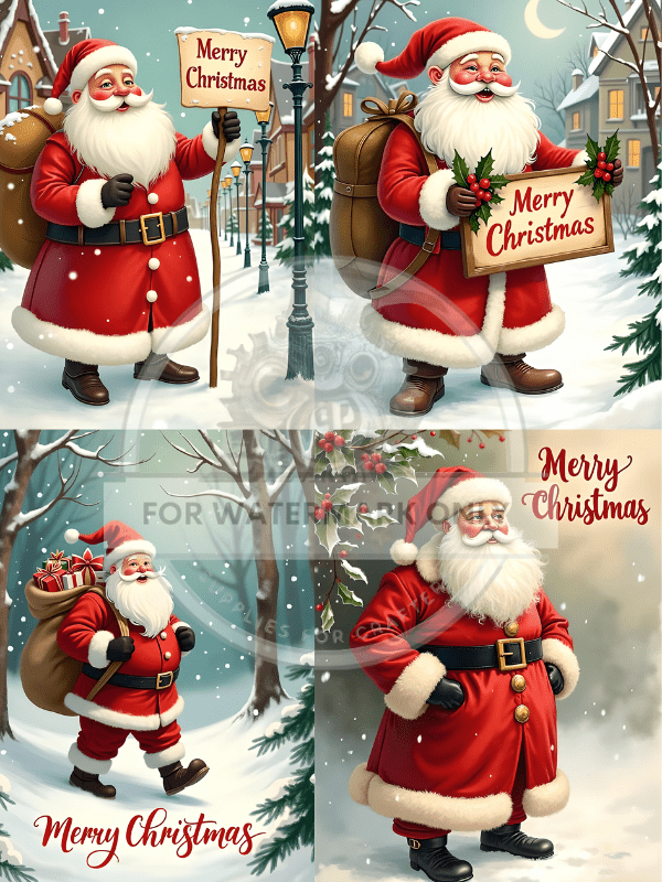 DIGITAL IMAGE: Santa Says Instant Download - Decoupage Central