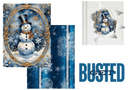 DIGITAL IMAGE SET : BUSTED Snowman Set (2 pages including a main design/ background) - Decoupage Central