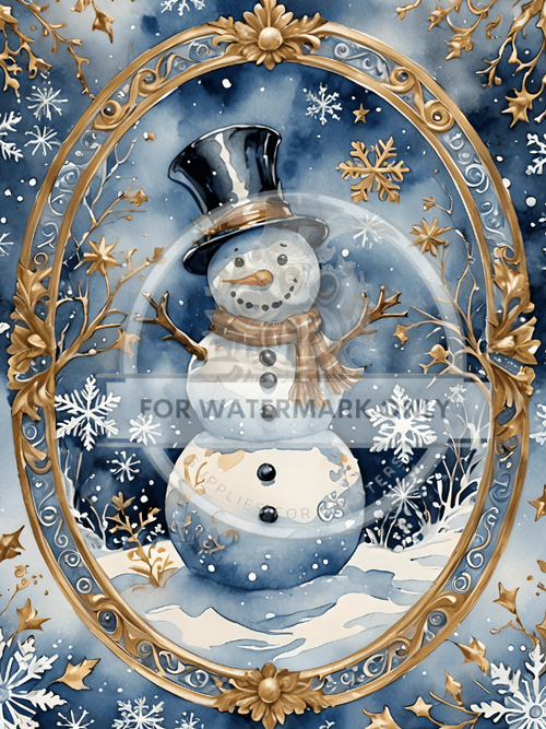 DIGITAL IMAGE SET : BUSTED Snowman Set (2 pages including a main design/ background) - Decoupage Central