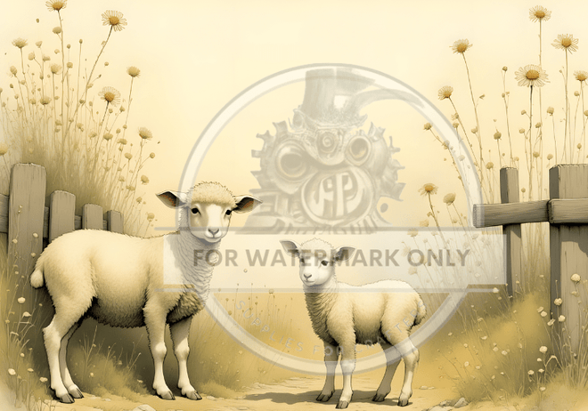 DIGITAL IMAGE: Sheep - Decoupage Central
