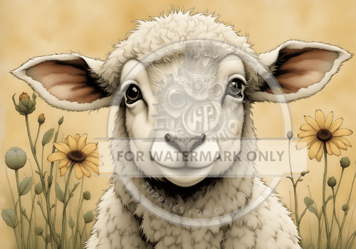 DIGITAL IMAGE: Sheep Closeup - Decoupage Central